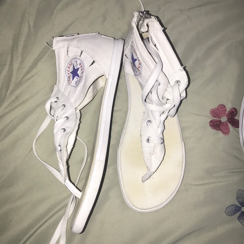 White converse sandals